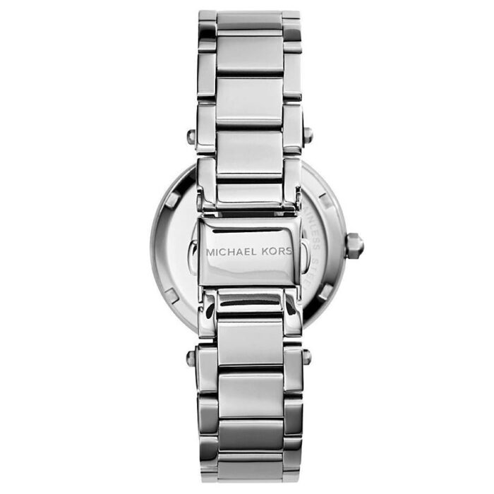 Michael Kors Ladies Mini Parker Silver Chronograph Watch - MK5615 - Image 2